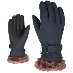 Skihandschuhe ZIENER "KIM", Damen, Gr. 8, grau, Kunstfaser, Handschuhe