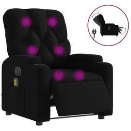 vidaXL Massagesessel Elektrisch 86,5 x 93,5 x 0 cm Schwarz mit Vibrationsmassage