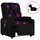 vidaXL Massagesessel Elektrisch 86,5 x 93,5 x 0 cm Schwarz mit Vibrationsmassage
