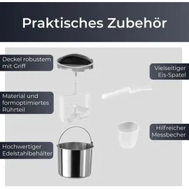 Klamer Eismaschine Silber 1,5 l