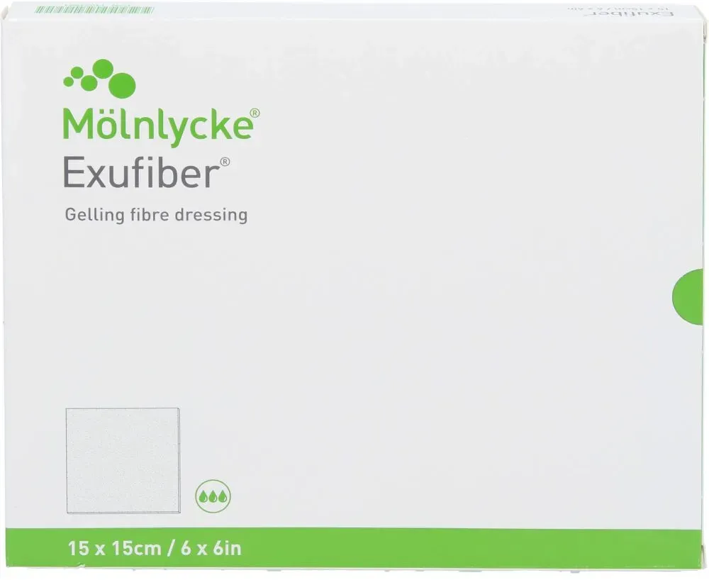 EXUFIBER 15x15 cm Gel-Faserverband 10 St