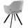 Home4You Polsterstuhl Polyester Hellgrau/Schwarz matt