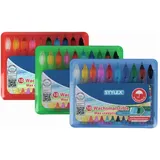 Stylex Toppoint 28215A Wachsmalstifte Wachsmalblöcke, Wachsmaltropfen-Etuis Wachsmalstiftetui wasserfest Box