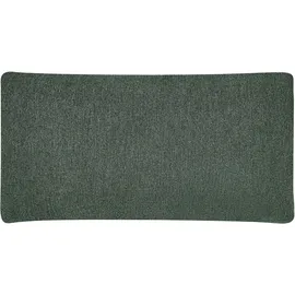 Beliani Ecksofa 2-Sitzer Stoff Dunkelgrün