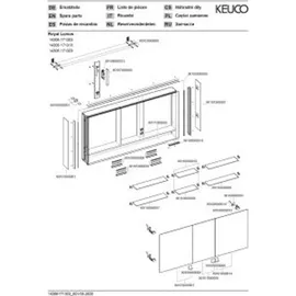 Keuco Royal Lumos 140 cm silber eloxiert offenes Fach smarthome fähig