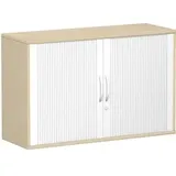 Geramöbel Rollladenschrank Holz 120,0 x 42,5 x 79,8 cm silber/ahorn abschließbar