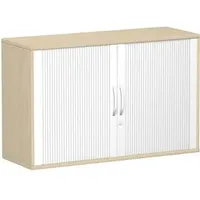 Geramöbel Rollladenschrank Holz 120,0 x 42,5 x 79,8 cm silber/ahorn abschließbar