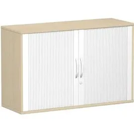 Geramöbel Rollladenschrank Holz 120,0 x 42,5 x 79,8 cm silber/ahorn abschließbar