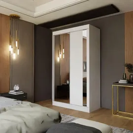 masseno Schwebetürenschrank Grazia 120 x 216 x 61 cm Weiß