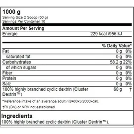 GN Labaratories Cluster Dextrin Pulver 1000 g