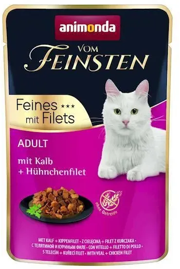 ANIMONDA Cat Vom Feinsten Adult Kalbfleisch + Hühnerfilet 85g Sachet (Rabatt für Stammkunden 3%)