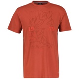 LERROS T-Shirt »LERROS Herren-T-Shirt mit Brust-Print«, rot
