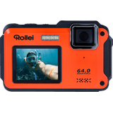 ROLLEI Sportsline 64 Selfie Unterwasserkamera Orange, k.A. opt. Zoom, 2.8 cm Rückseite, 2 Vorderseite