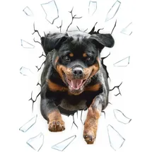 Hermann Schütz Aufkleber Einschussloch Motiv Rottweiler 200x270mm