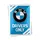 Nostalgic-Art Retro Blechpostkarte, 10 x 14 cm, BMW – Drivers Only – Geschenk-Idee für BMW Accessoires Fans, Original Lizenzprodukt (OLP), Postkarte aus Metall, Mini-Blechschild als Grußkarte