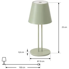 LINDBY Janea, dimmbar, grün, für Terrasse, Metall, Modern - 25