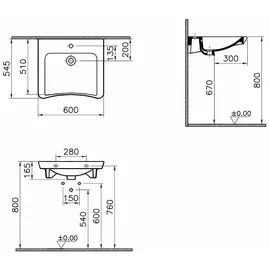 Vitra Conforma Waschtisch 60 x 54,5 cm 5289B003-0001