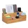 Relaxdays Schreibtisch Organizer, 7 Fächer, Bambus-Organizer, Büro, Küche, Bad, Tischorganizer HBT 11x30x15cm, Natur