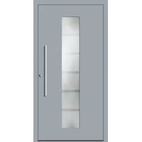 Aluminium Haustür nach Maß "POLLY" 60 mm RC2 Fenstergrau RAL 7040 innen öffnend DIN links (Sicht von innen)