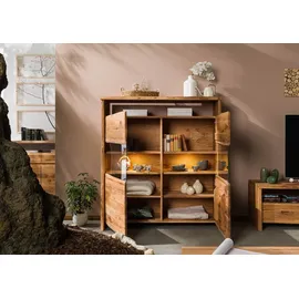 Massivmoebel24 Highboard 131 x 147 x 45 cm Beige