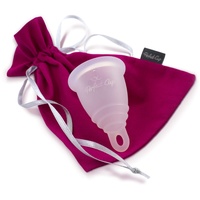 Perfect Cup Menstruationstasse Zero Waste, 100% medizinisches Silikon, veganfreundlich, super weich und flexibel, 12 Stunden Schutz, wiederverwendbar - S - Transparent