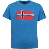 TROLLKIDS Kinder Oslo T-Shirt, Mittelblau, kobaltblau 110-116cm 5-6J