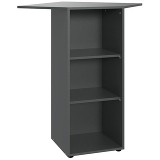 Lomadox Eckschrank MIAMI-43 Eckregal, graphit, 3 offene Fächer, ca. 98cm hoch grau