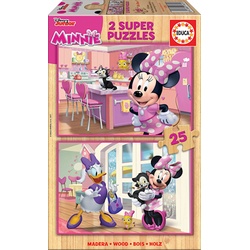 Educa Holzpuzzle Minnie Happy 2x25 Teile (25 Teile)