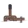 GAH Alberts Gartentorfalle 120 x 50 mm Rostbraun