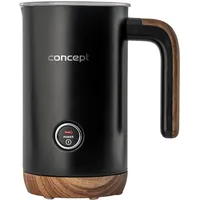 Elektrischer Milchaufschäumer Edelstahl Überhitzungsschutz Schwarz