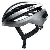 ABUS Aventor - Fahrradhelm für professionellen Radsport - gute Ventilationseigenschaften - für Damen und Herren - Silber, S