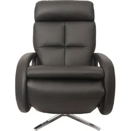 MCW Relaxsessel MCW-L11 Leder 70 x 109 x 147 cm Schwarz mit Liegefunktion