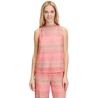 Cartoon Blusentop ohne Arm in Rosa/Taupe | Gr.: 34