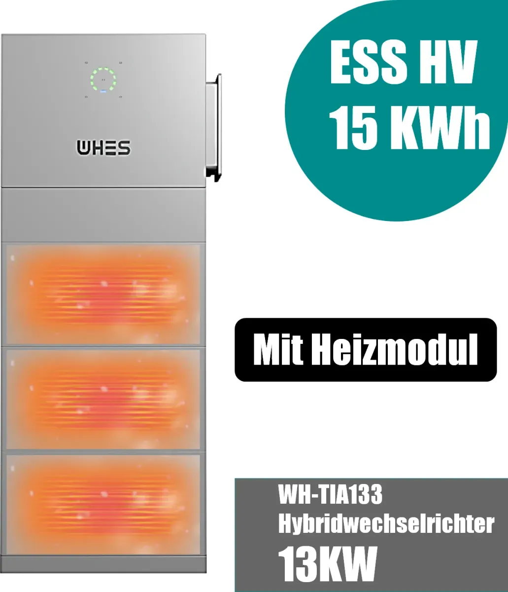 WHES PowerPod Agave-TH dreiphasiges Hochspannungs-Hybrid-All-in-One-BESS 13KW/15KWh mit Heizmodul