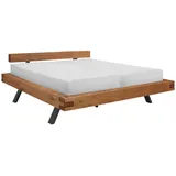 Valnatura Balkenbett, Eiche, Holz, Wildeiche, massiv, 140x210 cm, in verschiedenen Größen erhältlich, Schlafzimmer, Betten, Einzelbetten