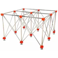 Rubi Arbeitstisch Stahl 120x120 cm grau/orange
