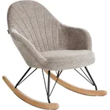 Beliani Schaukelsessel SKALE Stoff 70 x 85 x 94 cm Taupe