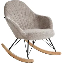 Beliani Schaukelsessel SKALE Stoff 70 x 85 x 94 cm Taupe