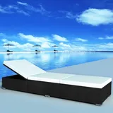 vidaXL Sonnenliege 95 x 60 x 31 cm schwarz 2 St.