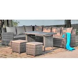Gartenlounge-Set GARDEN PLEASURE "OVIEDO", grau, Sitzmöbel-Sets