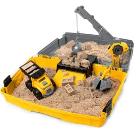 Spin Master Kinetic Sand Baustellen Koffer Modelliersand 907 g