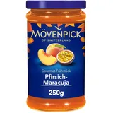 Mövenpick Gourmet-Frühstück Pfirsich-Maracuja, Premium Fruchtaufstrich von hoher Qualität, 250 g