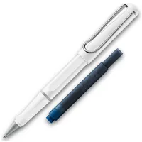 Lamy Tintenroller safari roll-ink mit T10 Tintenpatrone, white/weiß