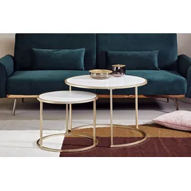 Jahnke SOL Gold Marmor rund 73,4 x 50 cm