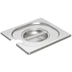 SCHNEIDER GN-Deckel mit Löffelaussparung, Edelstahl 530257 , Für GN 1/6 Behälter