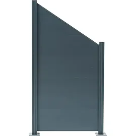 Floraworld Abschlusselement Aluminium 180 x 89,6 cm grau