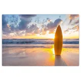 cover-your-desk.de Schreibtischunterlage "Surfbrett am Strand" (L)60 x (B)40 | Gr.: onesize
