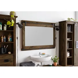 MASSIVMOEBEL24.DE Spiegel Mango 114x6x80 braun lackiert Railway #478