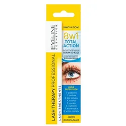 Eveline Cosmetics Wimpernserum für Wimpernverlängerung 8 in 1 | Schnell Wachstum