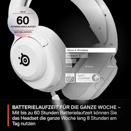 SteelSeries Arctis Nova 5 Wireless Weiß